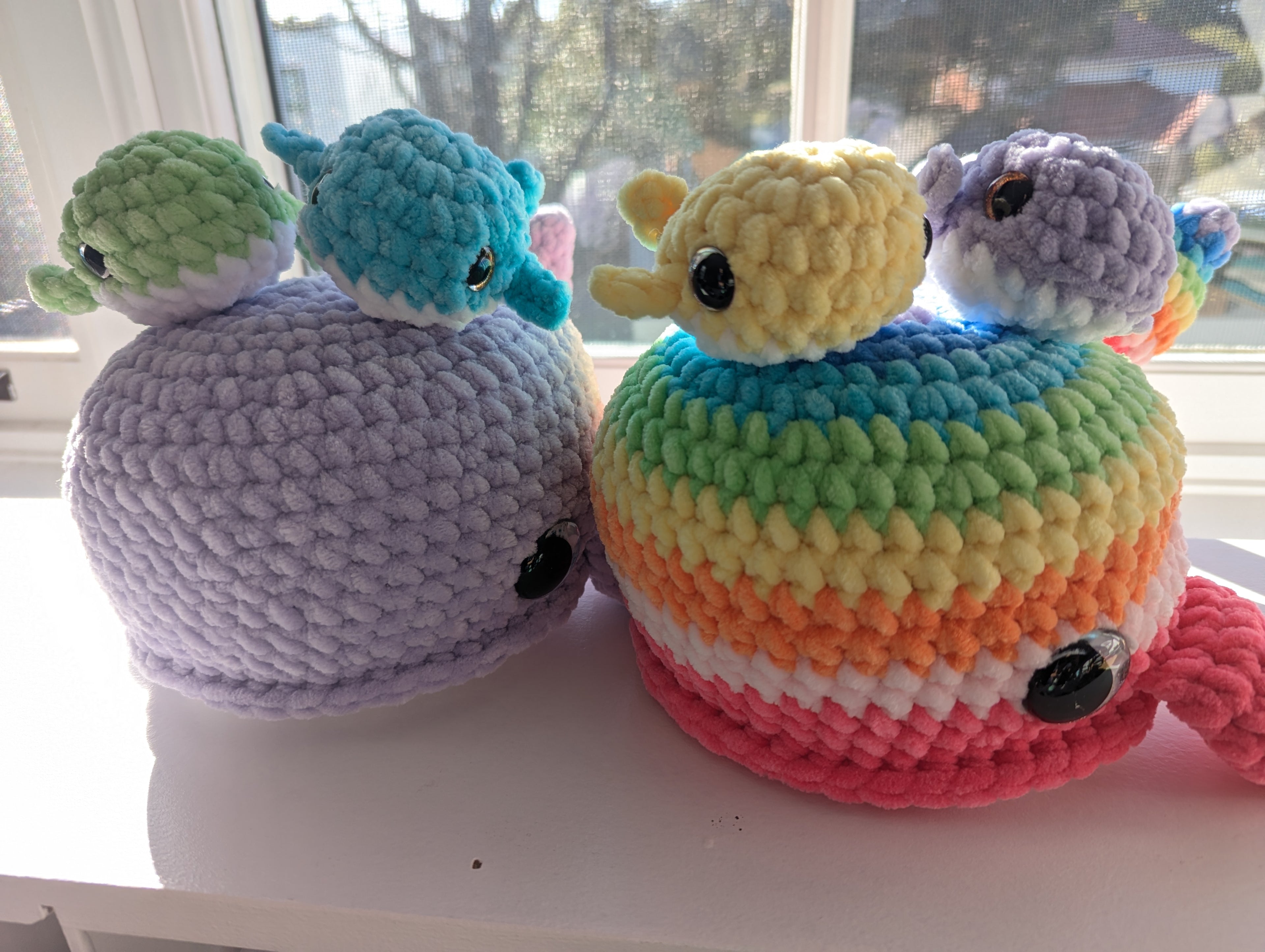 Mama Whale with Babies